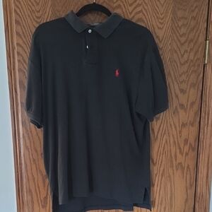 Polo by Ralph Lauren Men's Dark Polo with Red Logo